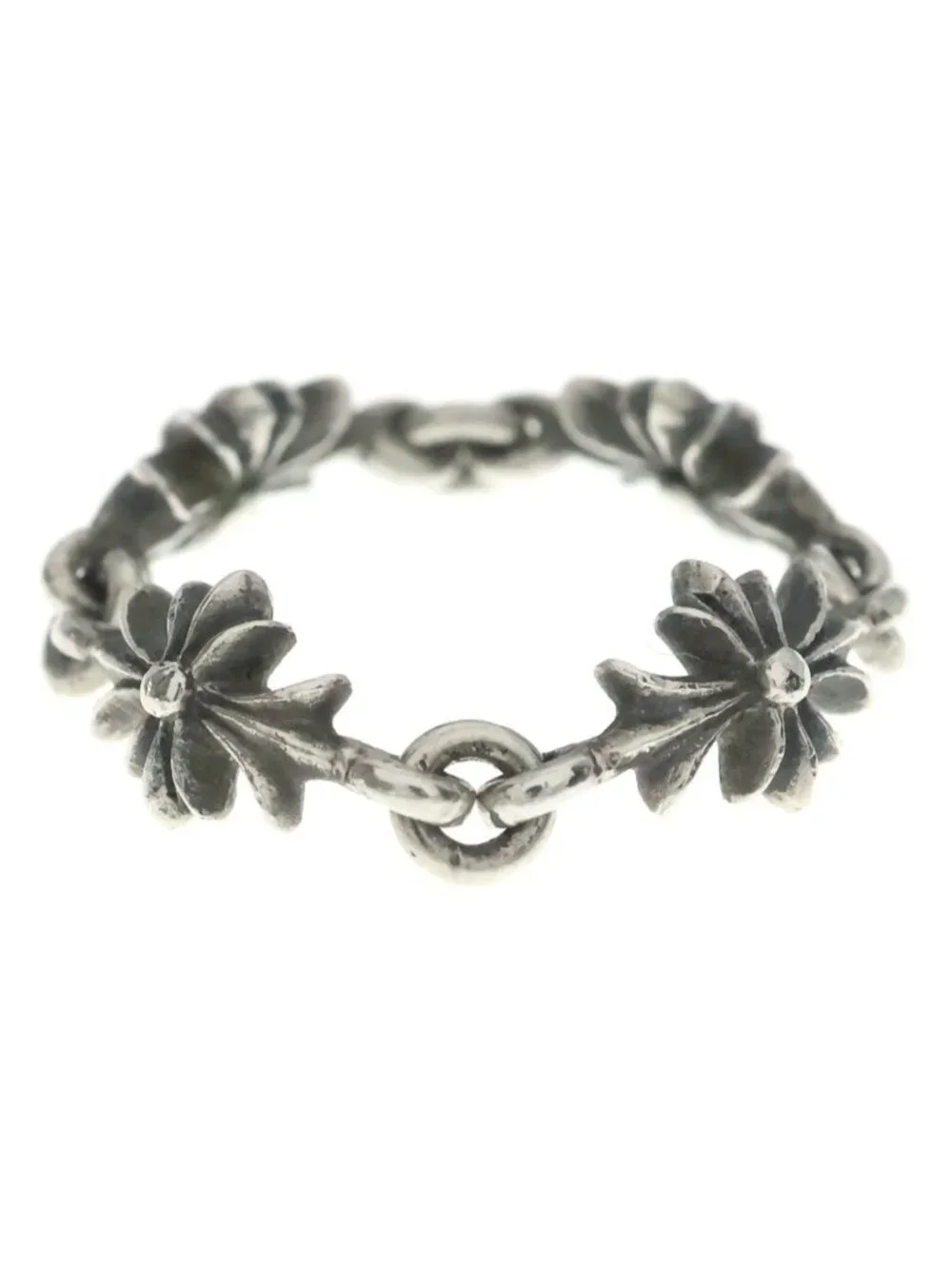 Chrome Hearts Tny CH Pls Tiny Ech Plus Ring Silver